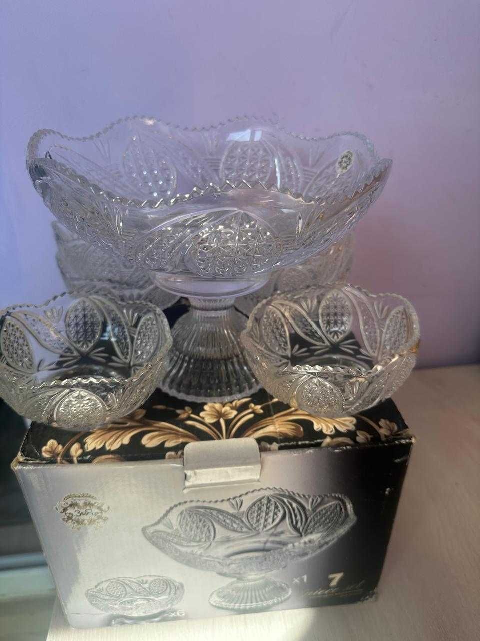 Конфетница набор  и фруктовница ваза  Астана