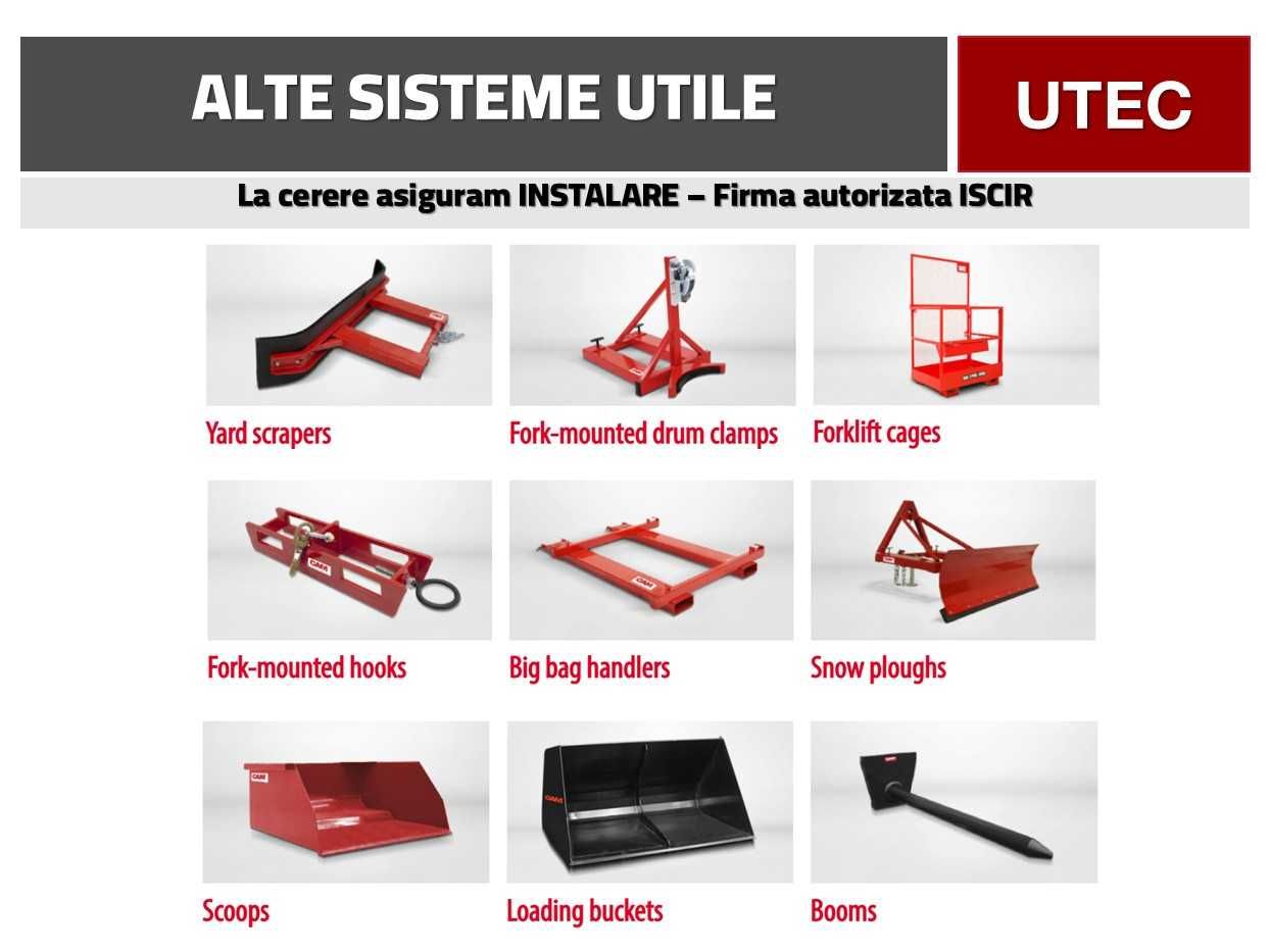 Atașamente Speciale Stivuitoare, Excavatoare, Buldozere și Tractoare