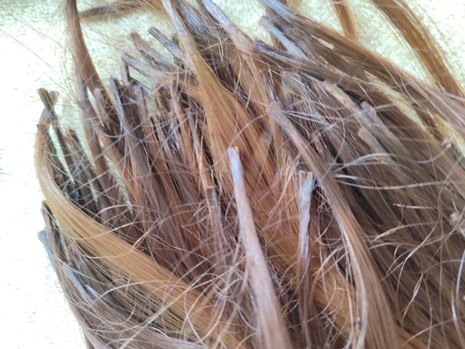 Естествена коса на кичури, 100 броя, 40 см