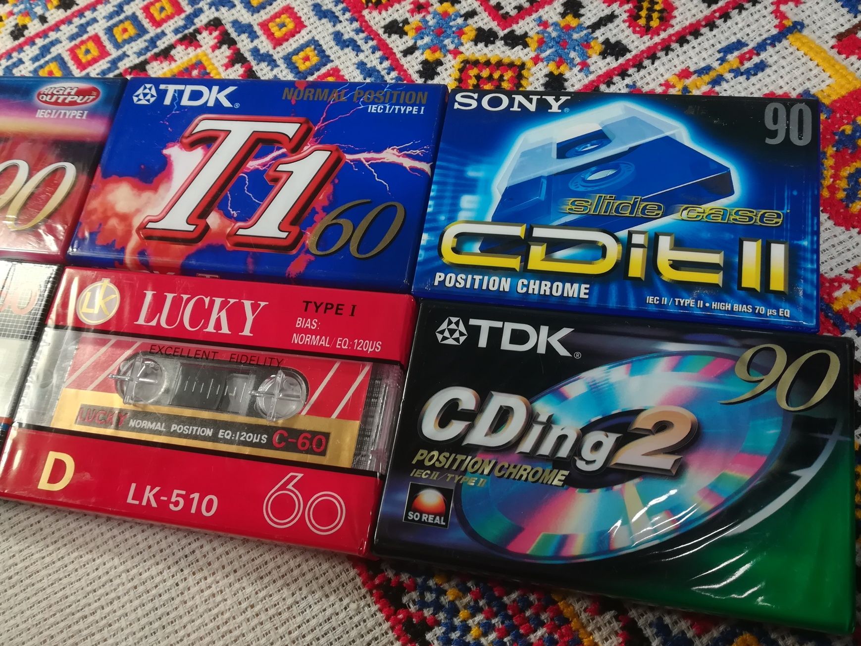 Caseta audio LUCKY,AGFA, Sony și TDK noi sigilate anii 80/90,colectie