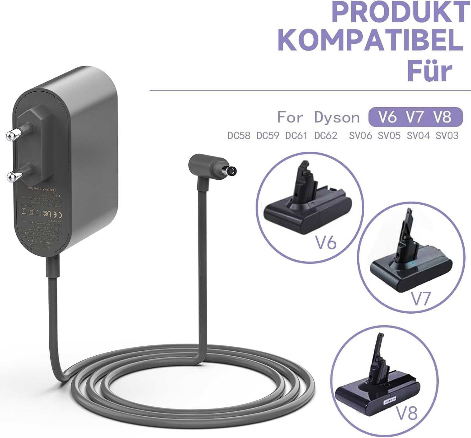 Зарядно за прахосмукачки Dyson V6 , V7 , V8
