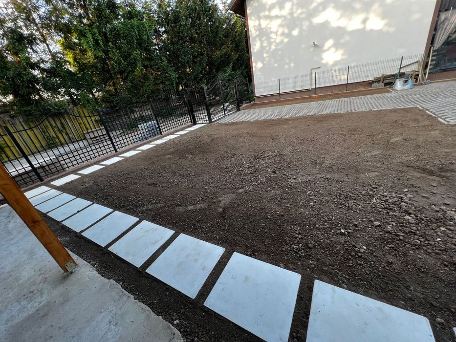 Pasi japonezi, Dale beton armat, Placi beton ,Coame de gard ,Pasi Japo