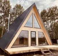 Vând cabane din lemn stil A frame