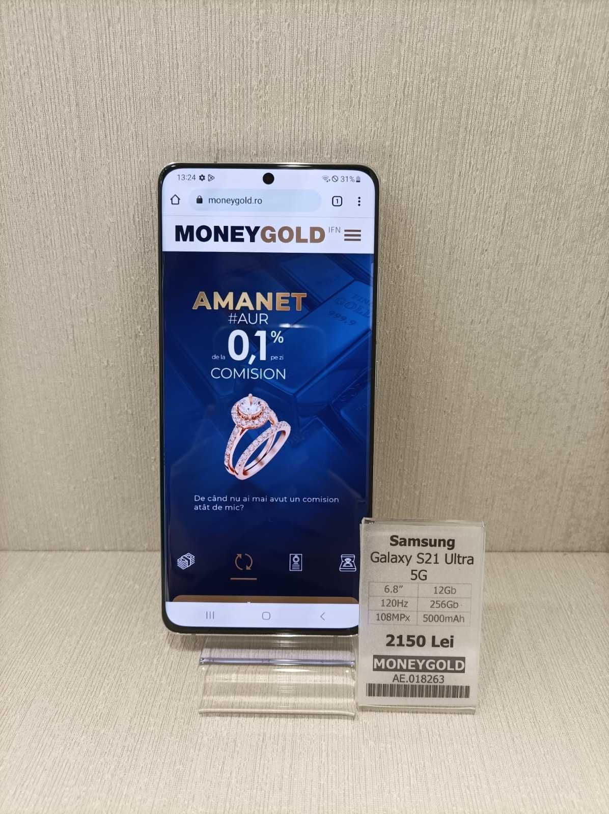 Telefon Samsung Galaxy S21 Ultra 5G MoneyGold AE.018263