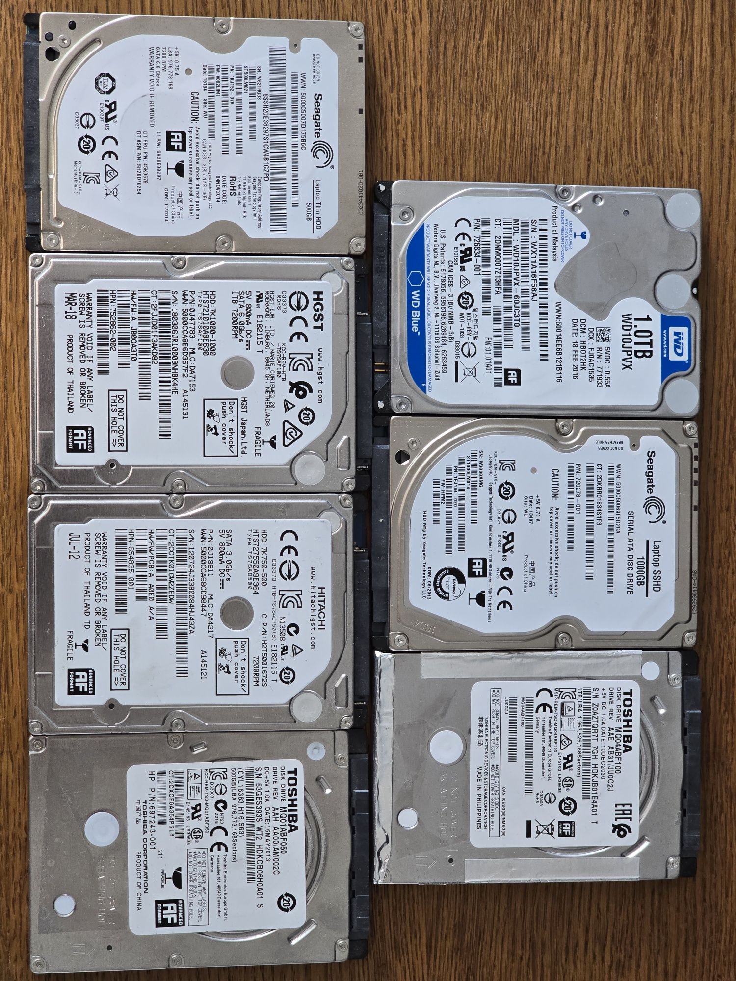 M2, SSD, HDD 3.5, HDD 2.5 жёсткие диски