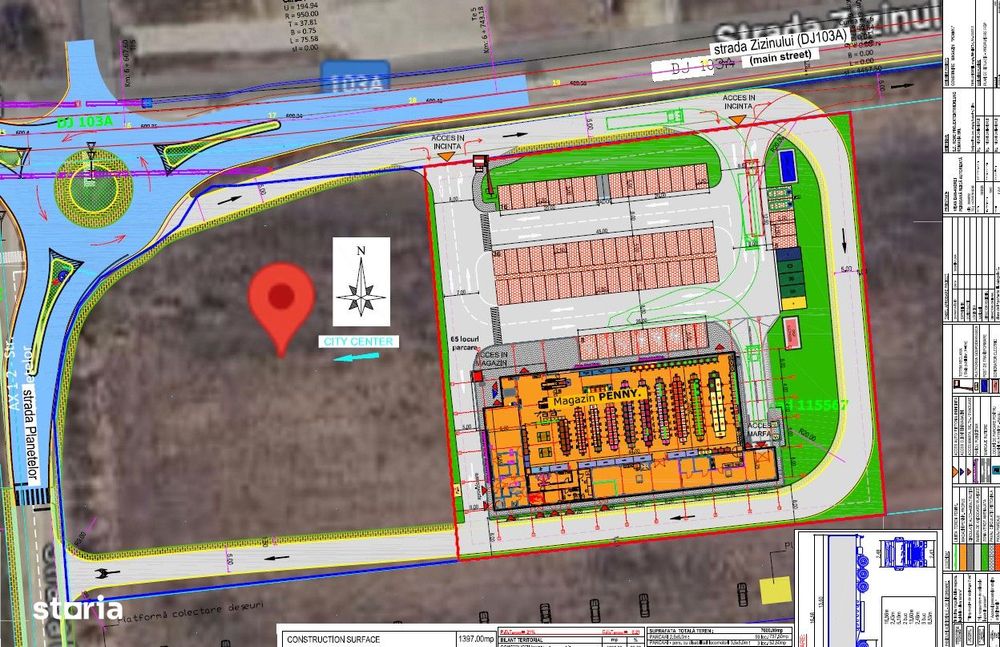 Oportunitate - teren cu proiect Magazin Penny - Certificat de Urbanism
