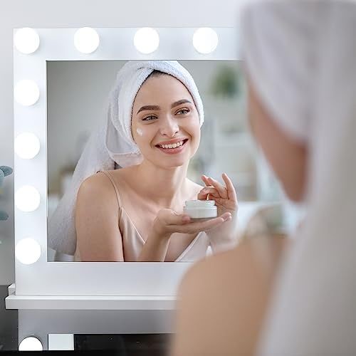 Голям размер Гримьорско LED димируемо Козметично огледало