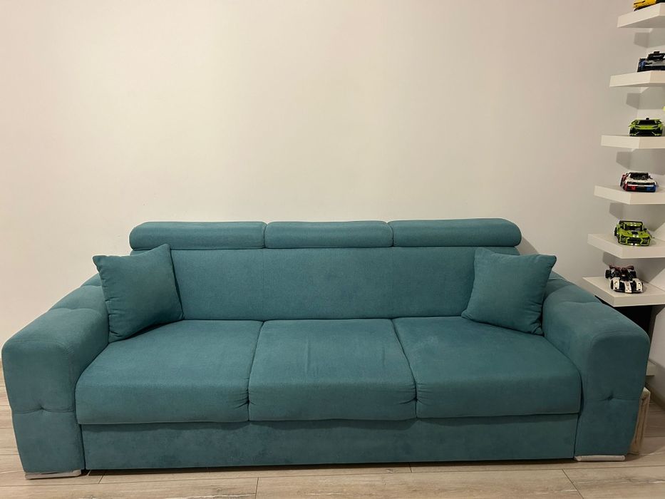 Canapea Extensibilă 3 locuri BELLAGIO, cu tetiere reglabile, 242x95x99