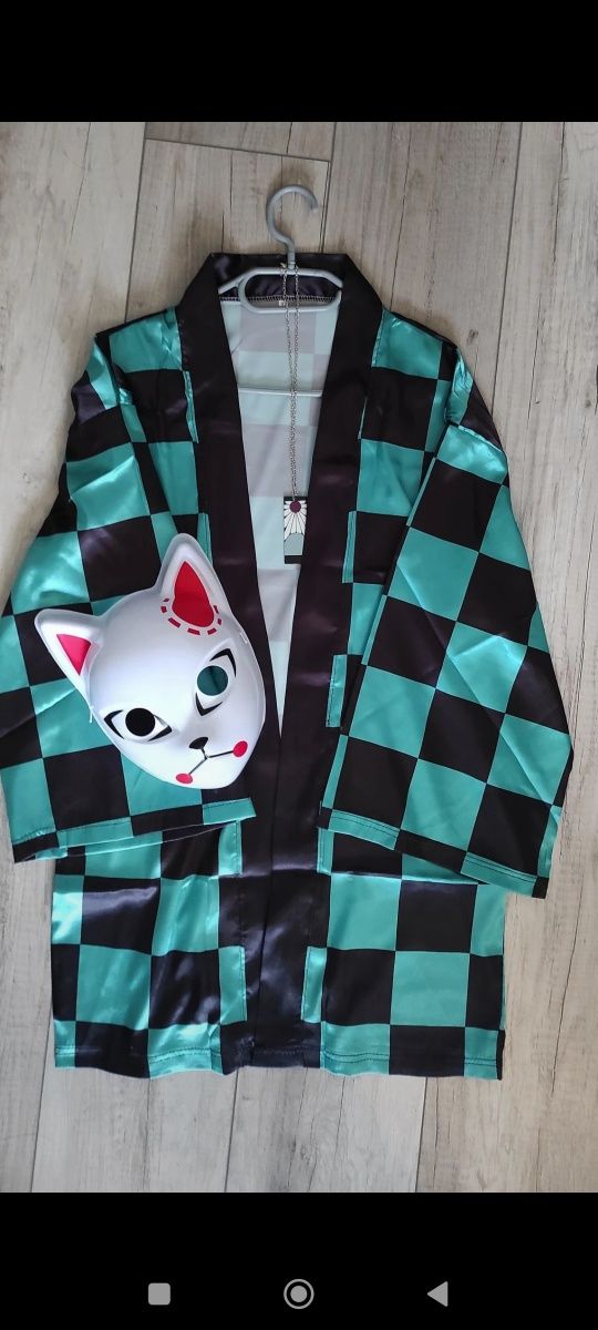 Costum Demon Slayer Tanjiro: Kimono, Masca,Lantisor Halloween