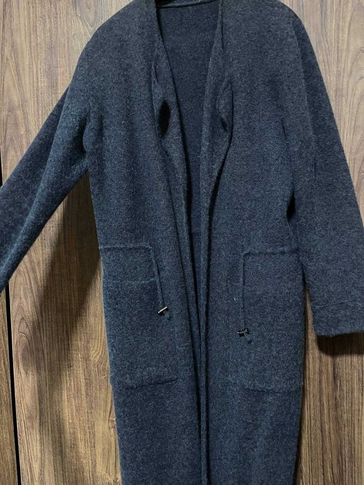 Теплое пальто-кардиган