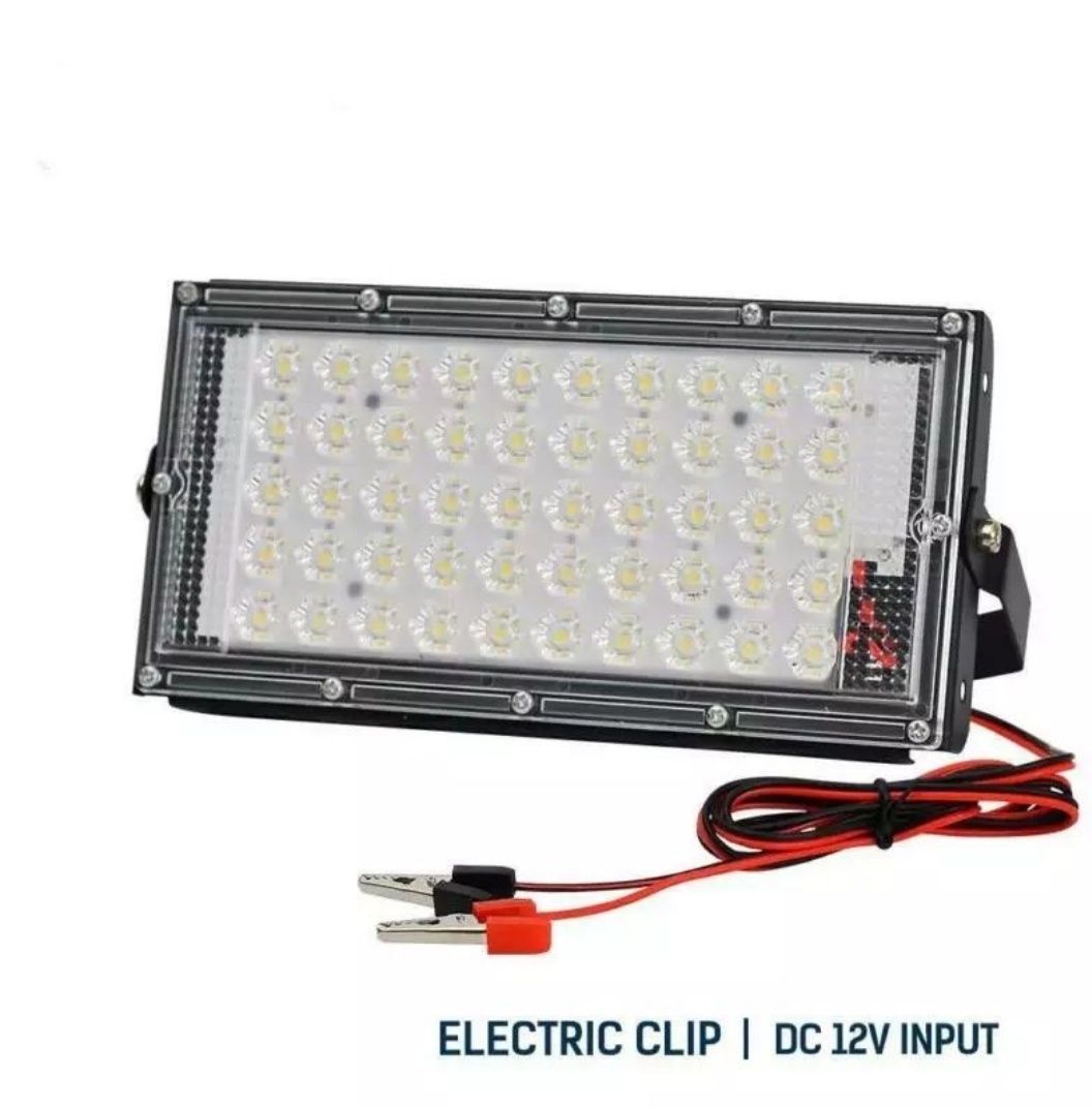 Reflector proiector lampa LED SMD - 12V/50W alb rece camping pescuit