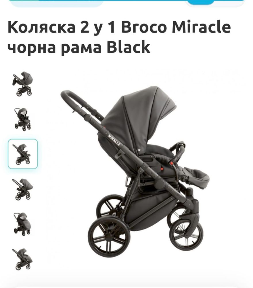 Коляска черная