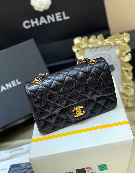 Geanta Chanel Classic caviar 20cm, Premium