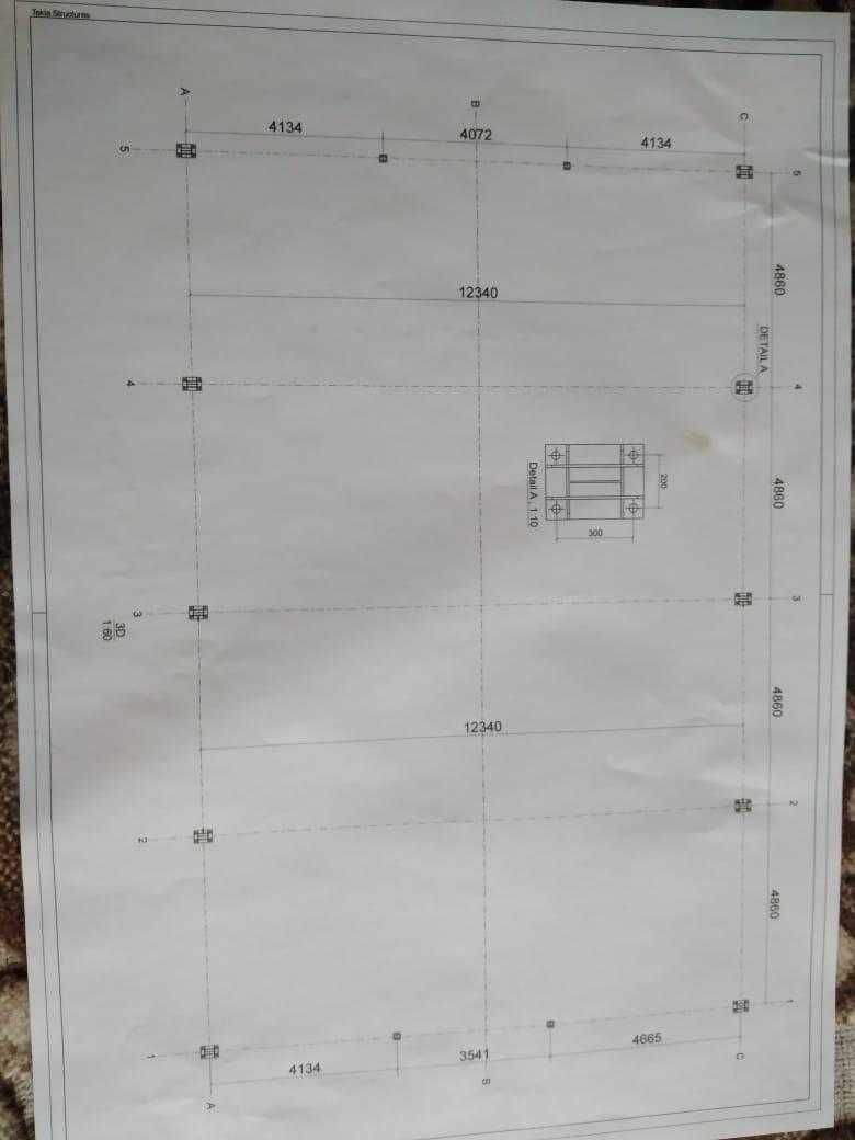 Vand hala structura metalica 260mp noua