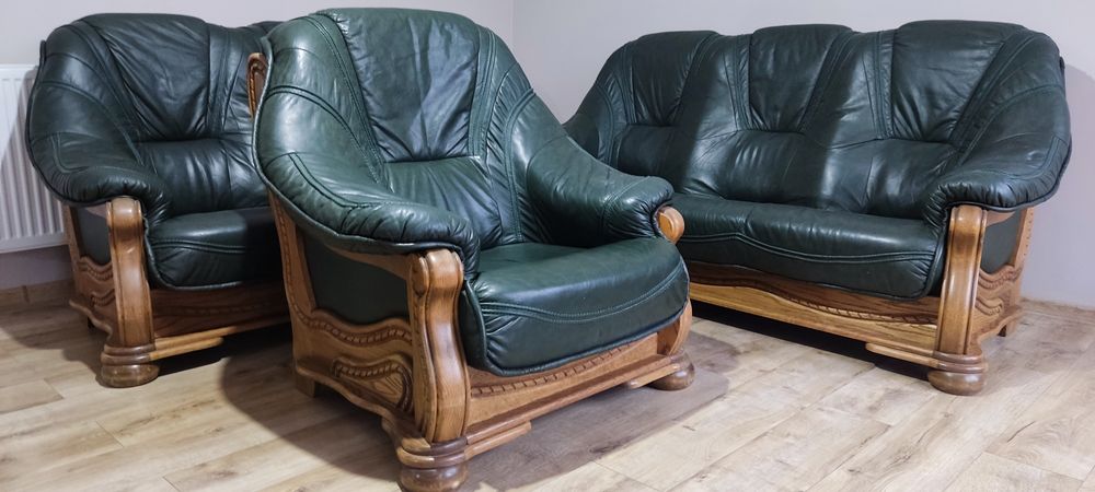 Fotolii 3 2 1 din piele naturala