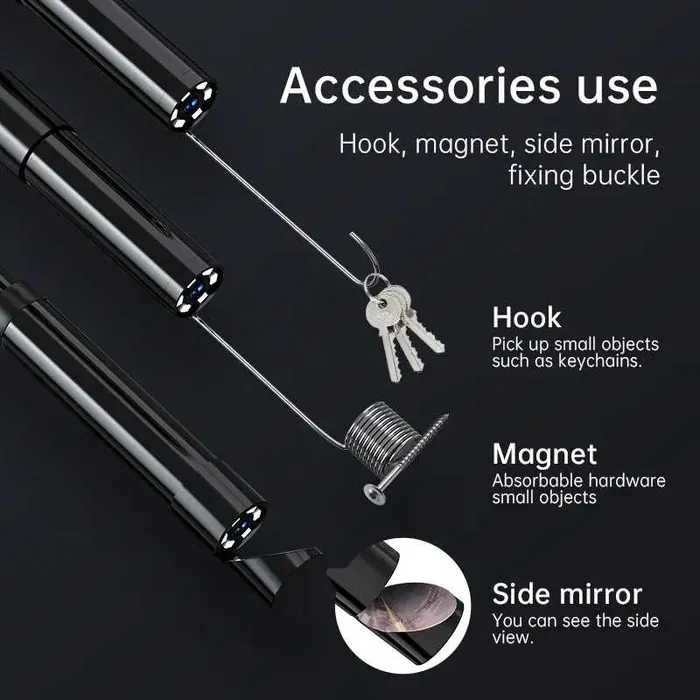 Inskam 128A Индустриален ендоскоп с 2.4 дисплей - 10м | 8.5mm | IP67