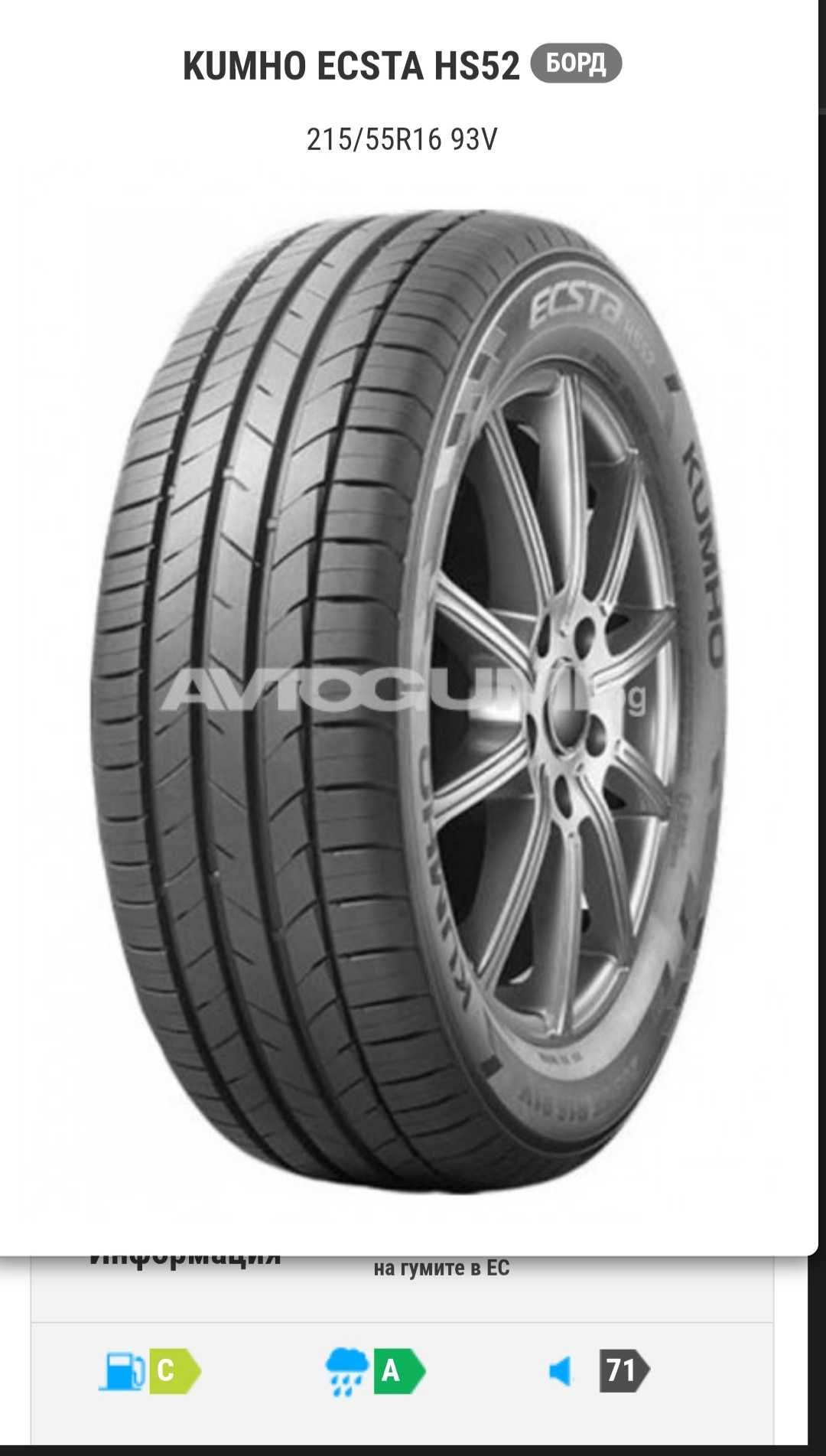 Гуми KUMHO Летни