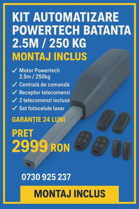 Kit Autimatizare poarta Batanta 2.5m  250 kg