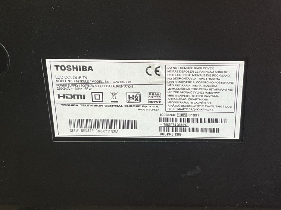 Телевизор TOSHIBA LED 32“ - 32W1343DG