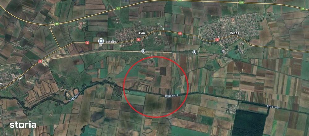 Izvin - Teren agricol - S:5000mp - Front la Bega