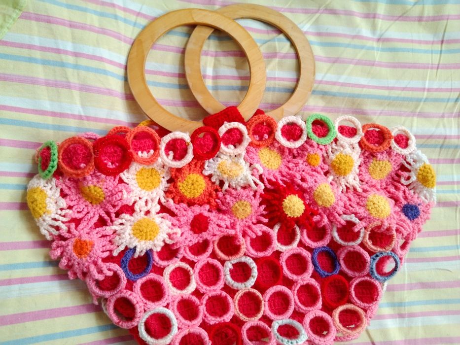 Летняя вязаная сумка