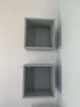 Set doua cuburi Ikea EKET culoare gri-deschis bleu