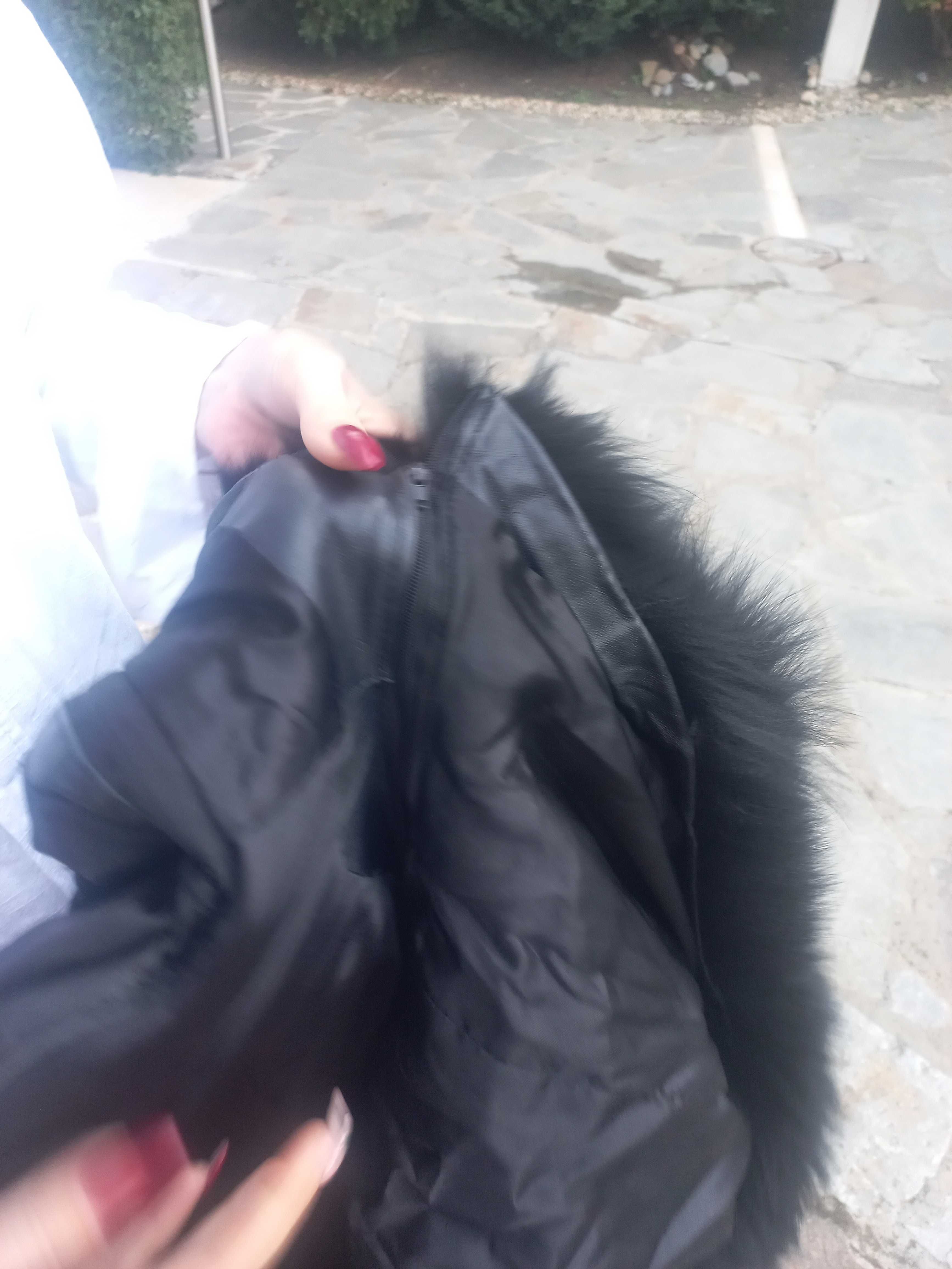 Кожено палто от лисица