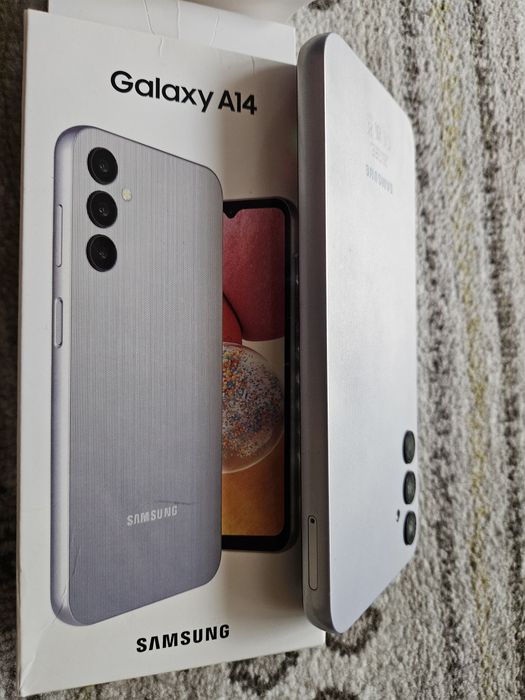 Vând telefon Samsung Galaxy A14, Dual SIM, 4GB RAM, 128GB, 4G, Silver