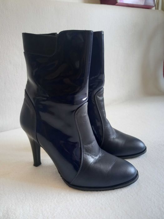 Botine piele naturala elegante cu toc Benvenuti