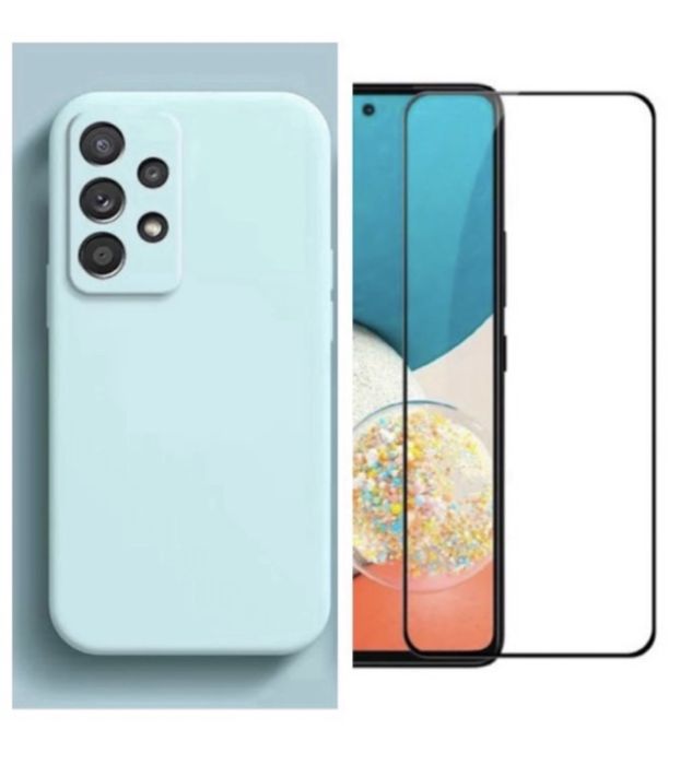 Samsung A53/A33/A34/A35/A36/A56 Husa Liquid Inter Fin+Folie Sticla 21D