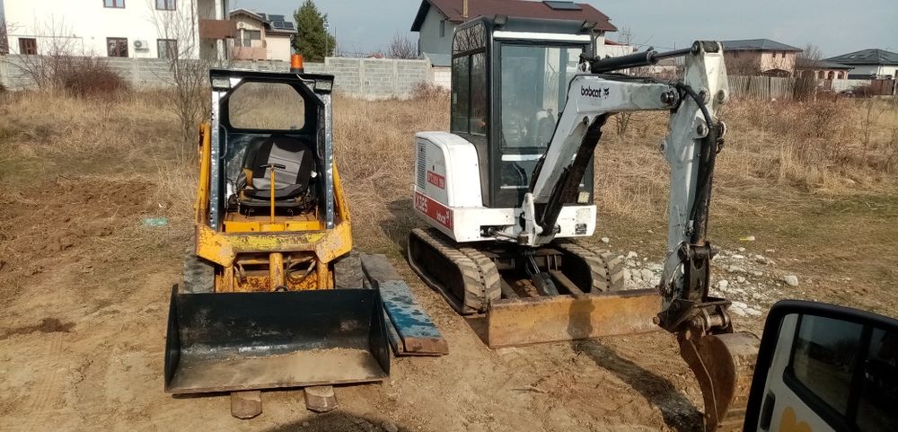 Miniexcavator de inchiriat, Excavator, Bobcat, burgiu ,freza, fundati,