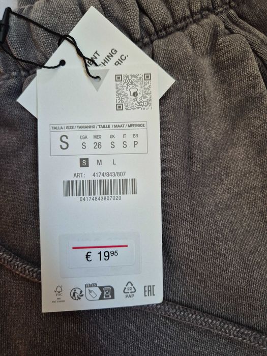 Дамски панталони washed effect ZARA с широки крачоли
