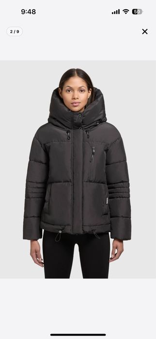 Дамско късо зимно яке Khujo - графит/черно С