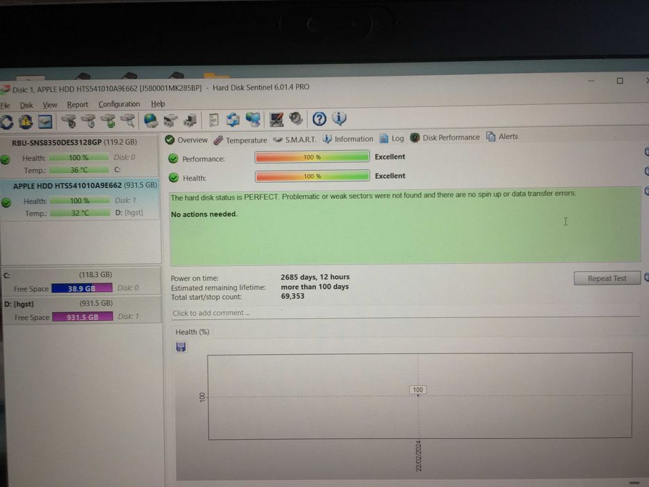 hdd extern 1 tb, sanatate 100%, hard disk portabil