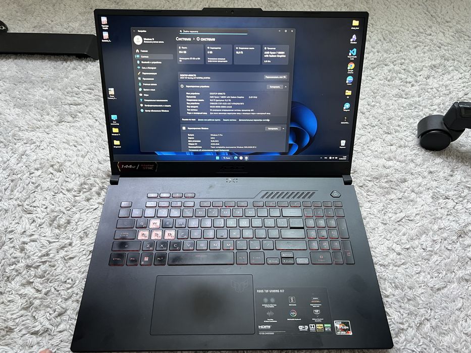 Asus Tuf Gaming A17, Видеокарта 3060, 1TB ssd