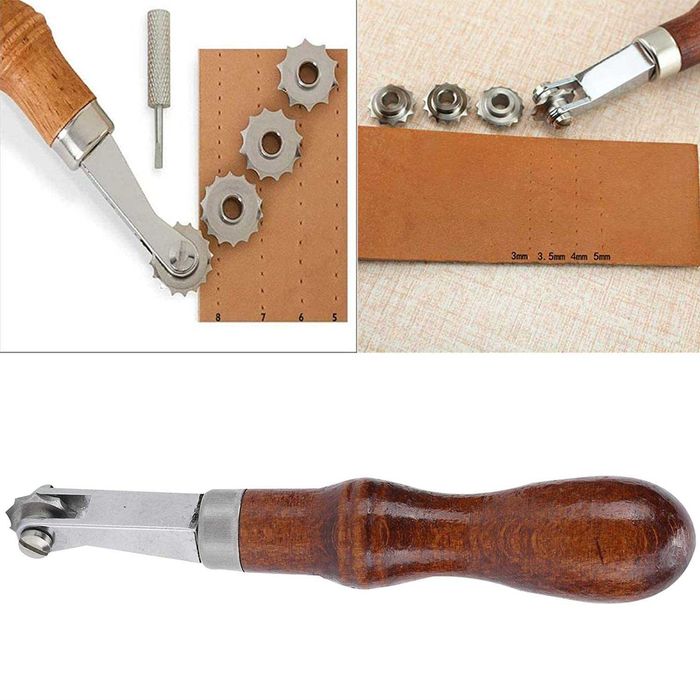 маркиращо сарашко, кожарско колело за кожа с 5 накрайника