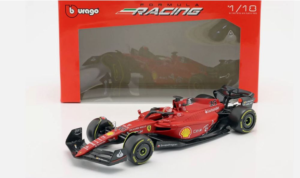 Macheta auto Ferrari F1-75 #16 F1 2022 Charles Leclerc  1:18 Bburago