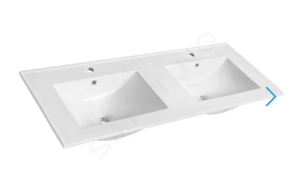 Lavoar cu doua cuve din ceramica sanitara dimensiunea   120* 47 cm .