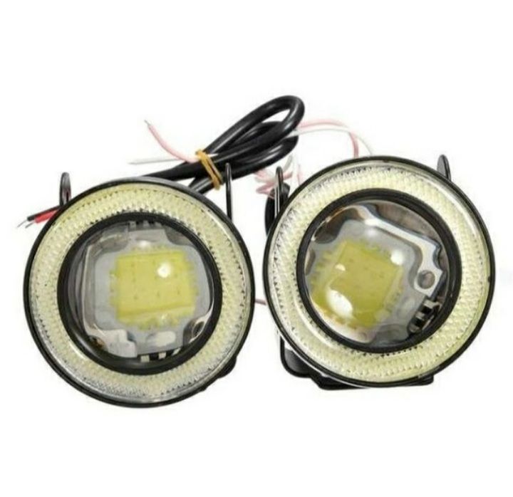Лед халогени с ангелски очи 12v-76мм. - А2283-9