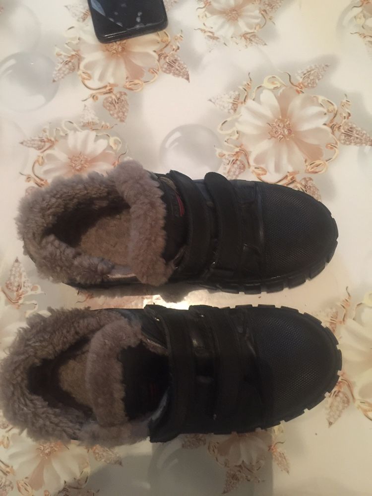 Зимние укороченные ботинки на мальчика