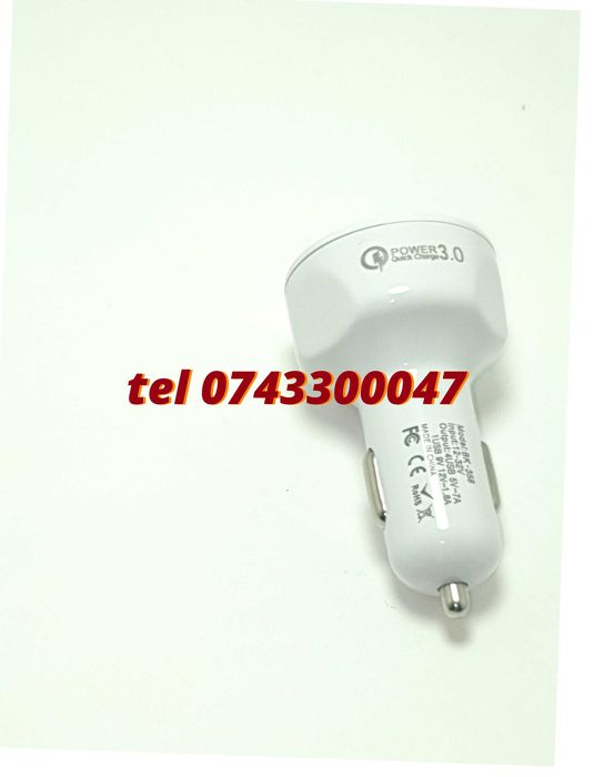 Incarcator Masina Auto 4 Porturi Bricheta Usb Qc Incarcare Rapida