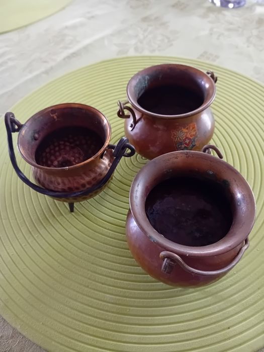 Set ceai din cupru. Mini ceaun cupru