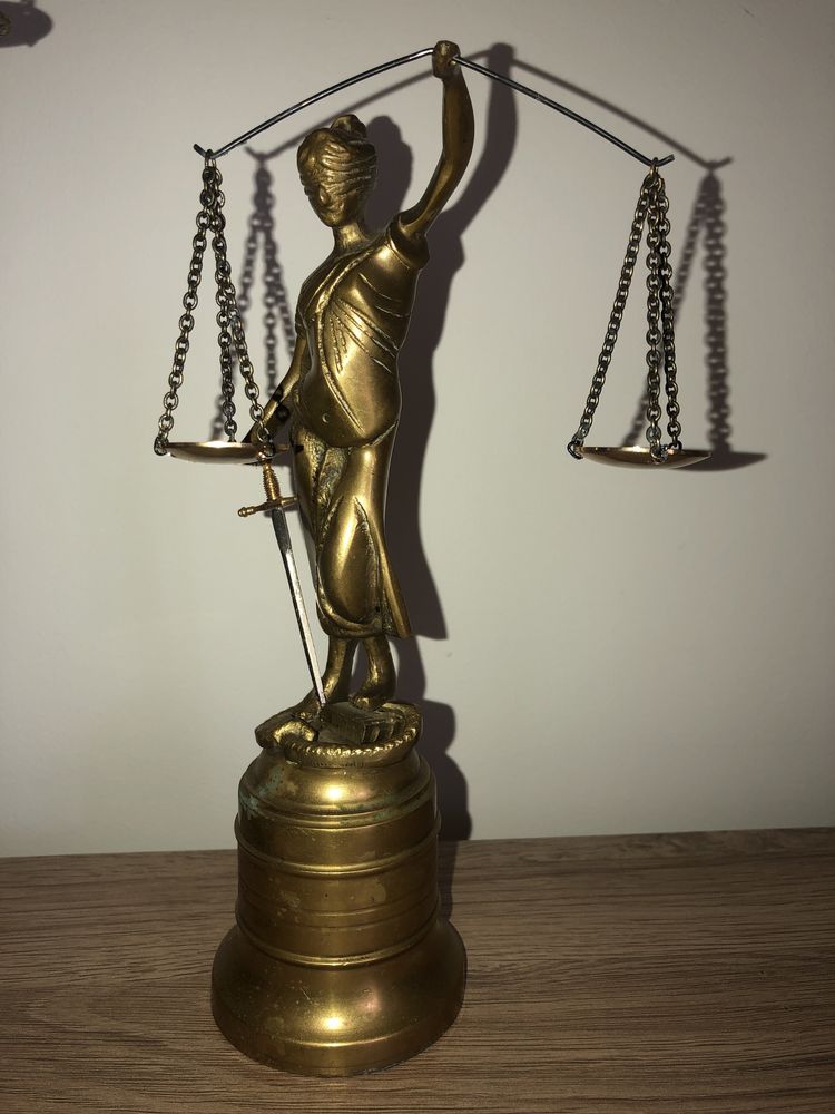 “Justitia”,statueta englezeasca din bronz masiv