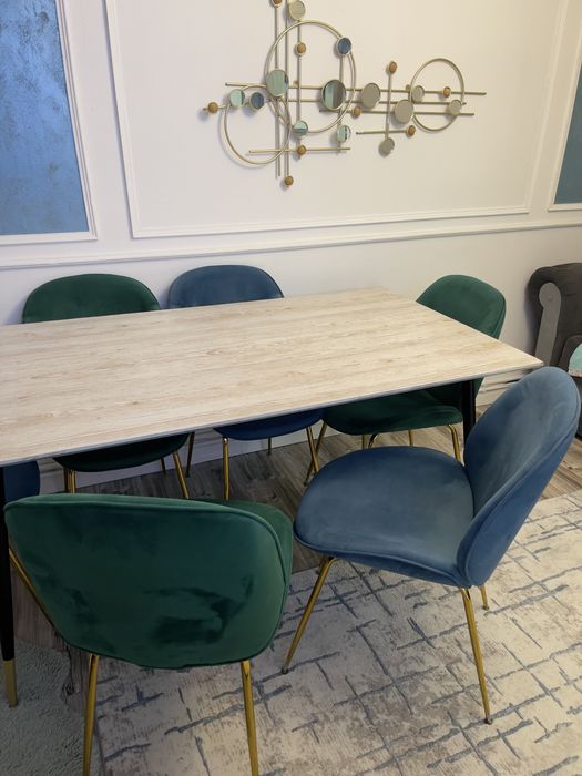 Masa modern / cu 6 Scaune 160/90Cm