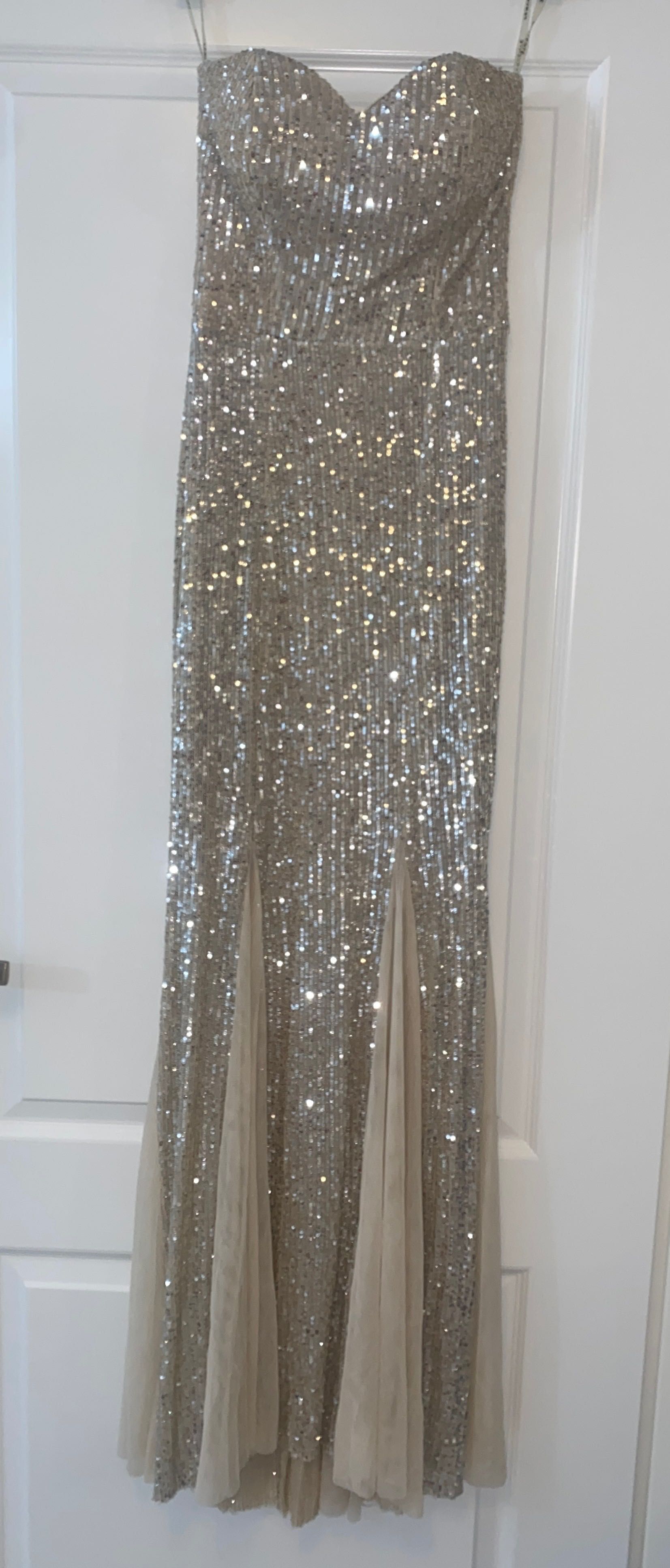 Rochie de lux , de ocazie , tip sirena lunga din paiete sclipici S