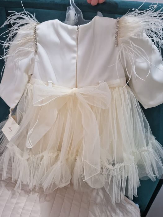Rochie elegantă cu fluturași 3D, 6-9 luni, cu etichetă