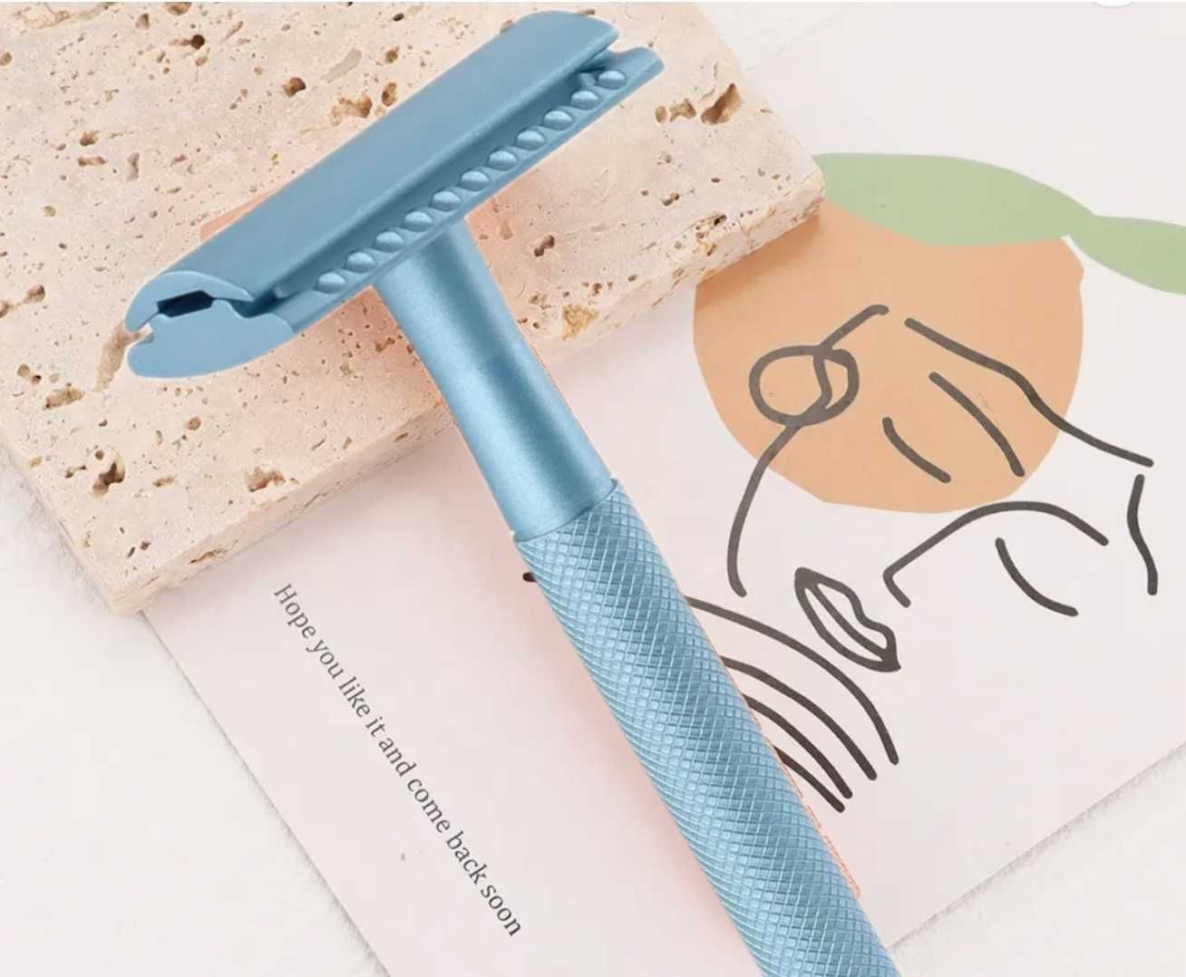 Aparat de ras clasic Eco Razor Albastru