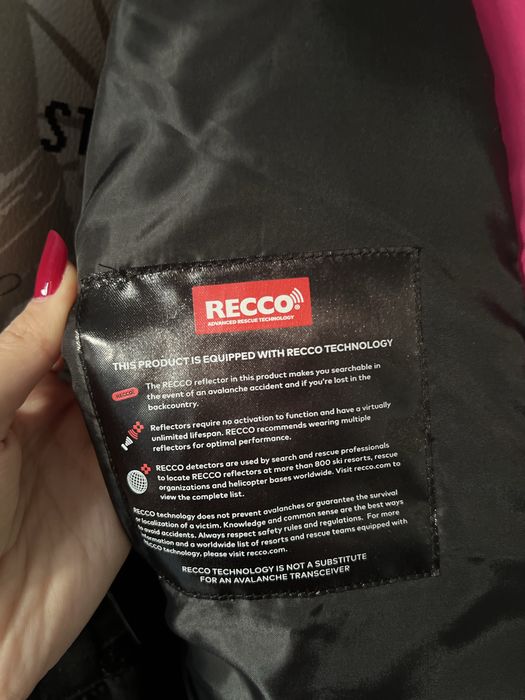 Costum de ski Nevica 10000 mm negru gri roz Recco M-L UK 12