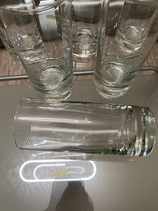 Set de 6 pahare, din sticlă. Capacitatae pahar: cca. 490 ml.