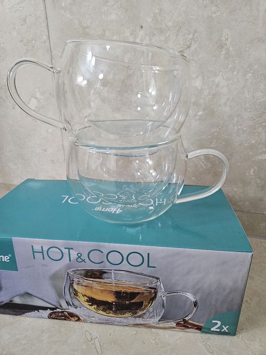 4home Set 2 cesti cu perete dublu termo 280ml